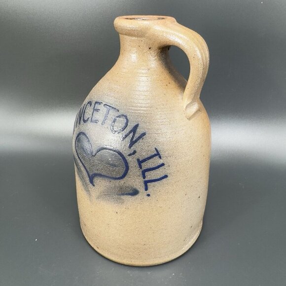 Vintage 1988 Braun Buffalo NY Stoneware Jug Container Brown Salt Glaze Pottery - Picture 8 of 16